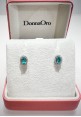 Donnaoro white gold earrings with diamonds and emerald DOE10856.033