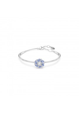Swarovski 5680014 Bracciale rigido Idyllia Fiore Blu Placcato Rodio