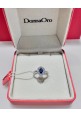 Anello Donnaoro in oro bianco con diamanti e zaffiro DAZ10005.030