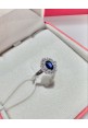 Anello Donnaoro in oro bianco con diamanti e zaffiro DAZ10005.030
