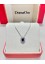 Collana Donnaoro in oro bianco con diamanti e zaffiro DPZ10004.030