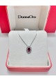 Collana Donnaoro in oro bianco con diamanti e rubino DPR10004.030