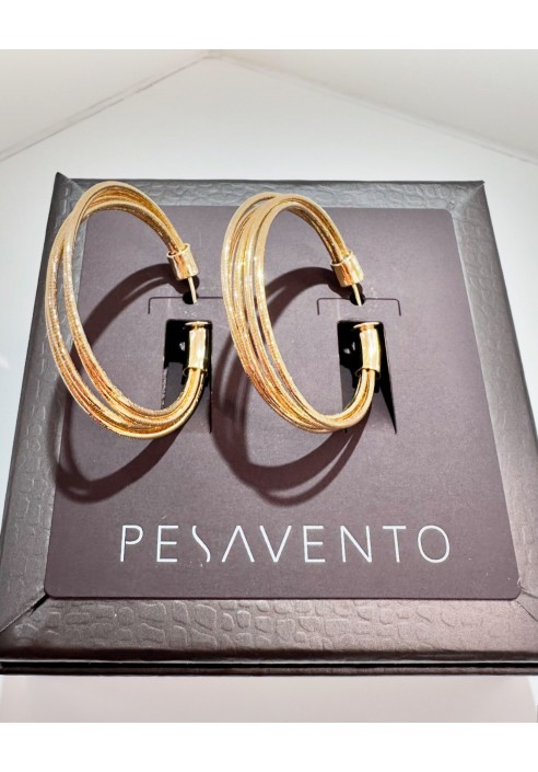 Orecchini Pesavento in argento dorato collezione DNA Spring WDNAO429