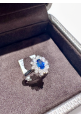 Anello Crivelli in oro bianco con diamanti e zaffiro CRV25126 Anello Crivelli in oro bianco con diamanti e zaffiro CRV25126
