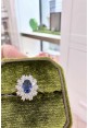 Anello Crivelli in oro bianco con diamanti e zaffiro CRV25126 Anello Crivelli in oro bianco con diamanti e zaffiro CRV25126