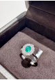 Anello Crivelli in oro bianco con diamanti e smeraldo CRV25136 Anello Crivelli in oro bianco con diamanti e smeraldo CRV25136