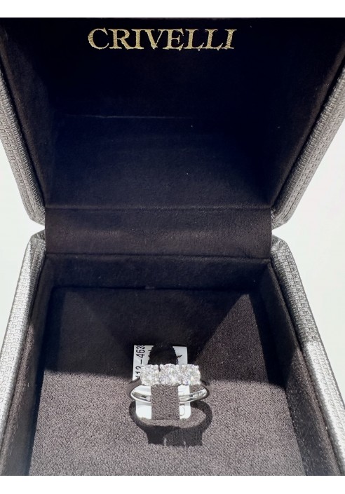 Anello Trilogy Crivelli in oro bianco e diamanti CRV25256