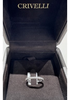 Anello Veretta Crivelli in oro bianco e diamanti CRV25246