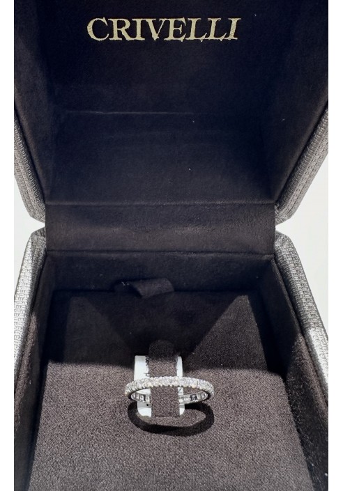 Anello Veretta Crivelli in oro bianco e diamanti CRV25246