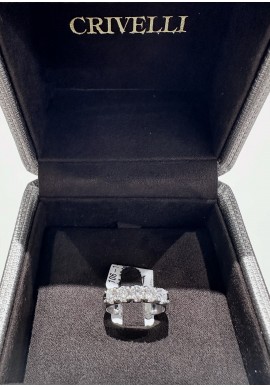 Anello Veretta Crivelli in oro bianco e diamanti CRV25266