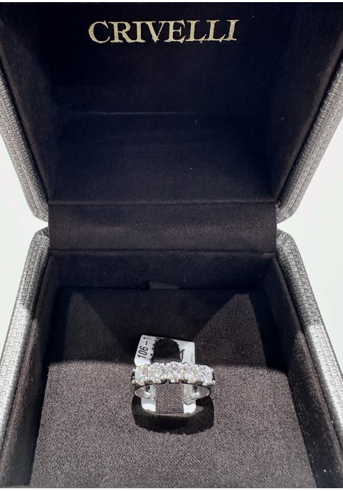 Anello Veretta Crivelli in oro bianco e diamanti CRV25266