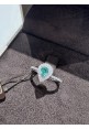 Anello Marika in oro bianco con diamanti e smeraldo AN102PS AR-3