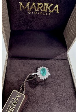 Anello Marika in oro con diamanti e smeraldo AN0709AS MA-3