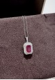 Collana Marika in oro bianco con diamanti e rubino CD9101R MA-4