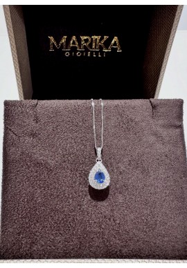 Collana Marika in oro con diamanti e zaffiro CD9102Z AR-1