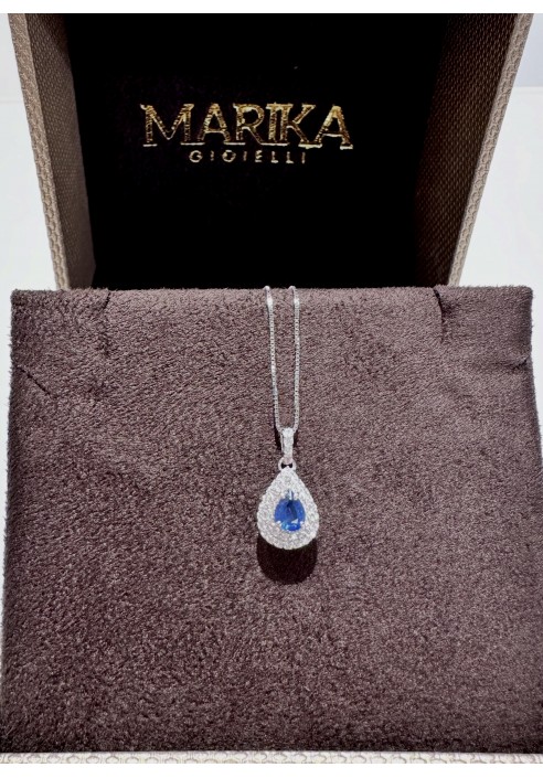 Collana Marika in oro con diamanti e zaffiro CD9102Z AR-1
