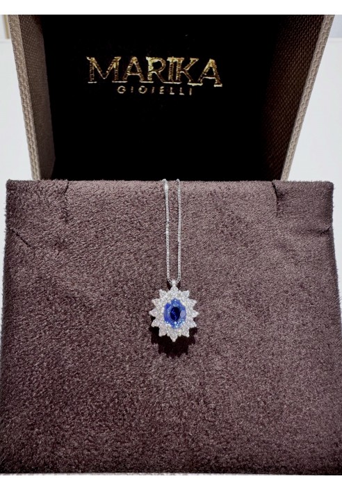 Collana Marika in oro con diamanti e zaffiro CD0710Z AR-5