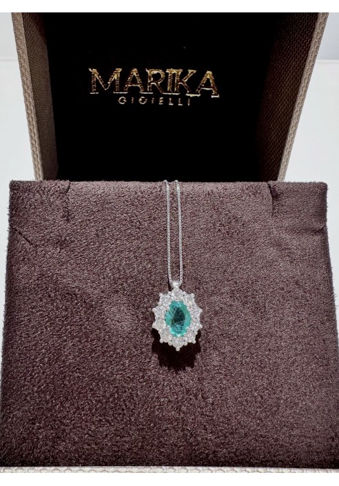 Collana Marika in oro con diamanti e smeraldo CD8065S AR-3