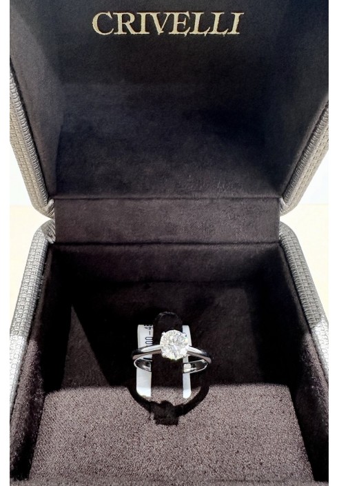 Anello "Solitario" Crivelli in oro bianco e diamante CRV263509