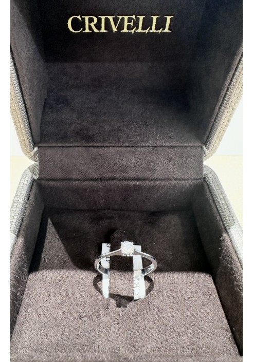 Anello "Solitario" Crivelli in oro bianco e diamante CRV263510