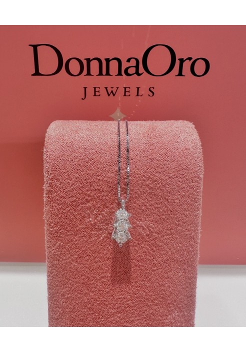 Collana "Trilogy" Donnaoro in oro bianco e diamanti DPT11178.S028