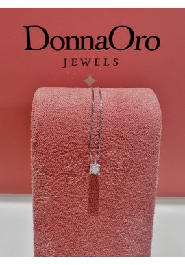 Collana "punto luce" Donnaoro in oro bianco e diamante DKPL8787.S005