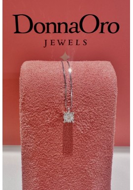 Collana "punto luce" Donnaoro in oro bianco e diamante DKPL8787.S020