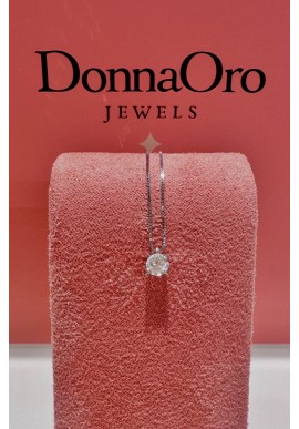 Collana "punto luce" Donnaoro in oro bianco e diamante DPL13433.033