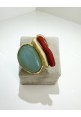 Anello SOARA in argento e corallo SOA2612