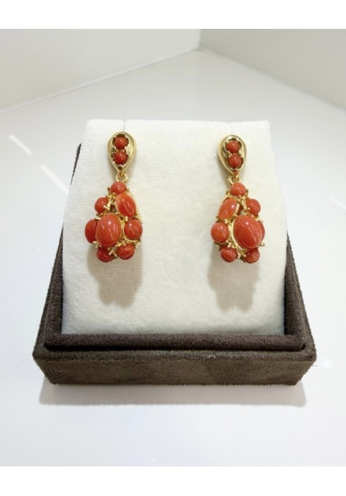 Orecchini SOARA in argento e corallo SOA2617
