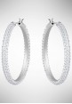 Orecchini a cerchio Swarovski Stone, bianco, placcatura rodio 5389432