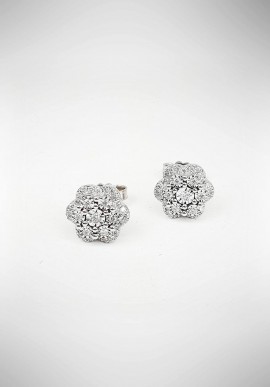 DonnaOro white gold earrings with diamonds DIOF5397.025