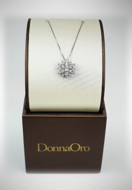 DonnaOro white gold necklace with diamonds DFPF3583.014
