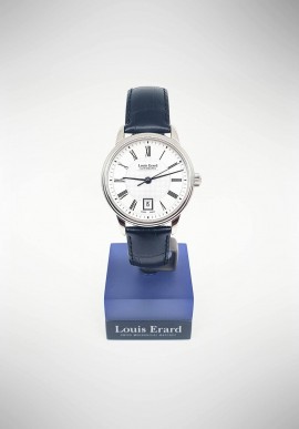 Louis Erard La Carree Classique Rare Square Stainless Steel Leather  Automatic Mens Wristwatch 34 MM Louis Erard