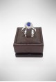 Crivelli ring with diamonds and sapphire CRV0619