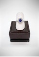 Crivelli ring with diamonds and sapphire CRV0619