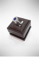 Crivelli ring with diamonds and sapphire CRV0619