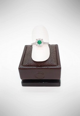 Anello Crivelli con brillanti e smeraldo CRV1819