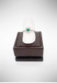 Crivelli ring with diamonds and emerald CRV1819